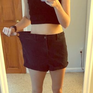 Hollister High Rise Black Shorts